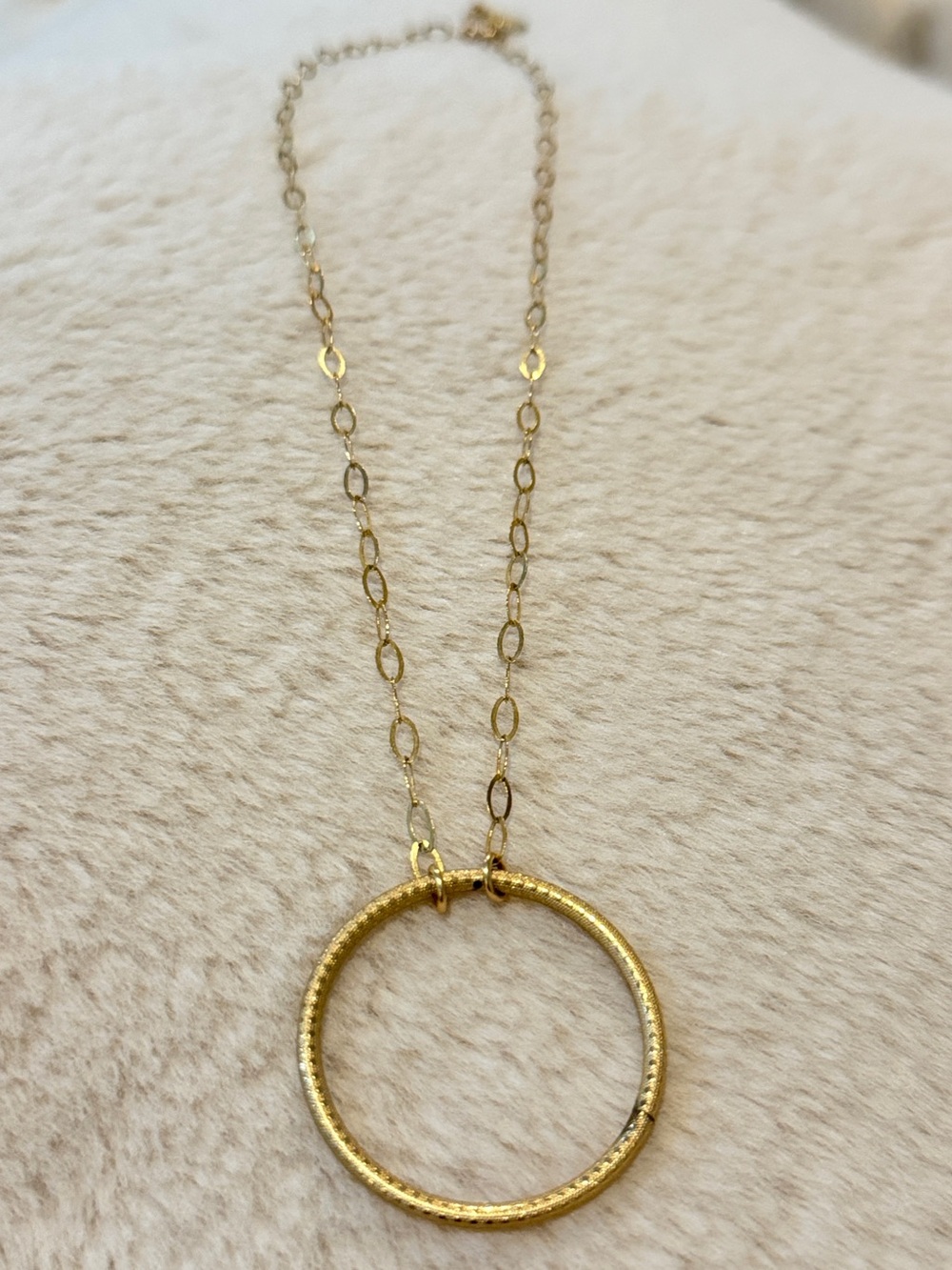 Erin Gray Gold Circle Pendant Necklace - Women Jewelry